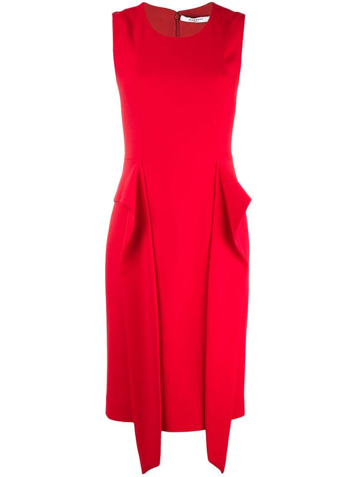 Givenchy Draped Dress - Red