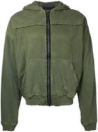Haider Ackermann - Panelled Hooded Jacket - Men - Cotton/spandex/elastane - L, Green, Cotton/spandex/elastane