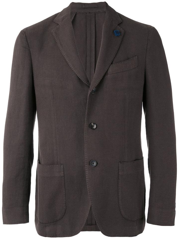 Lardini - Classic Blazer - Men - Cotton/viscose/polyester - 48, Brown, Cotton/viscose/polyester