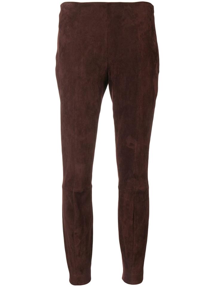 The Row Slim Fit Leggings - Brown
