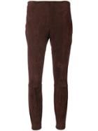 The Row Slim Fit Leggings - Brown