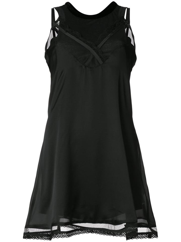 Sacai Double-layer Sleeveless Blouse - Black