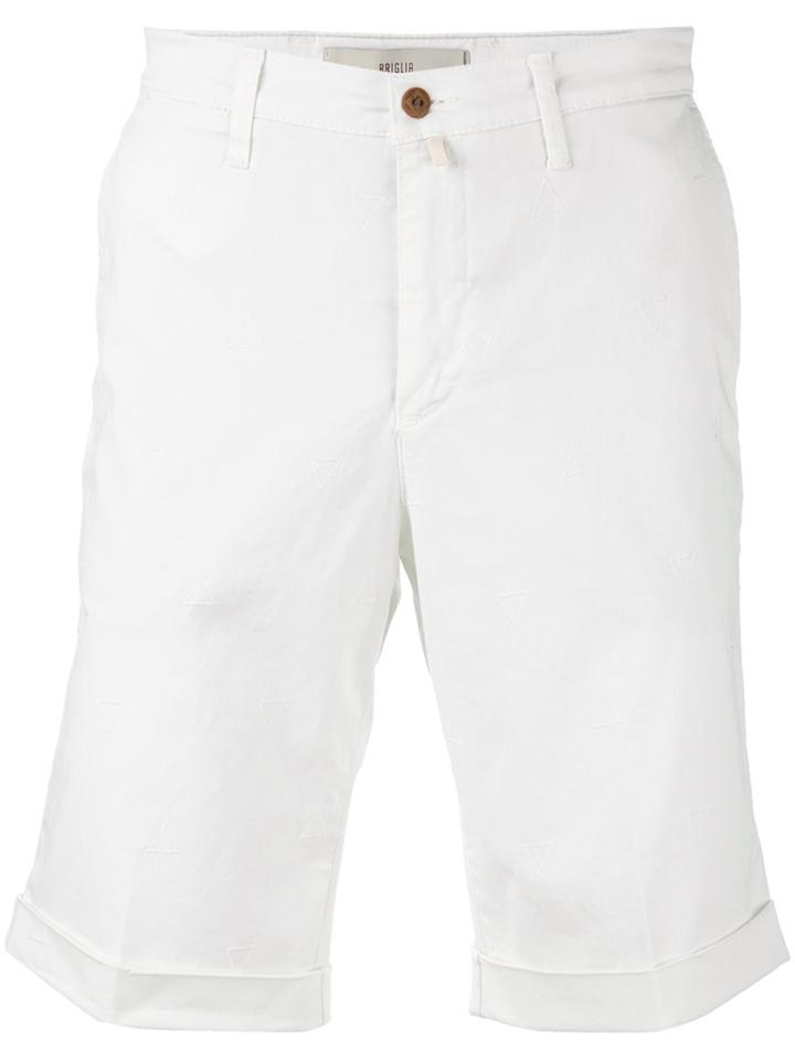 Briglia 1949 - Cuffed Shorts - Men - Cotton/polyester/spandex/elastane - 48, White, Cotton/polyester/spandex/elastane