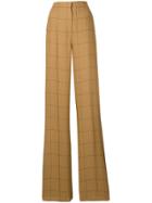 Max Mara High-waisted Check Trousers - Neutrals