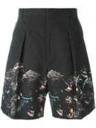 Givenchy Baboon Print Shorts, Men's, Size: 48, Black, Cotton