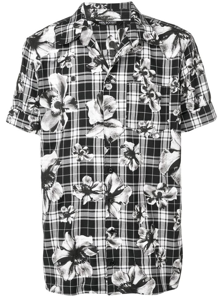 Neil Barrett Mixed Print Shirt - Black