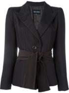 Giorgio Armani Vintage Belted Blazer, Women's, Size: 42, Brown