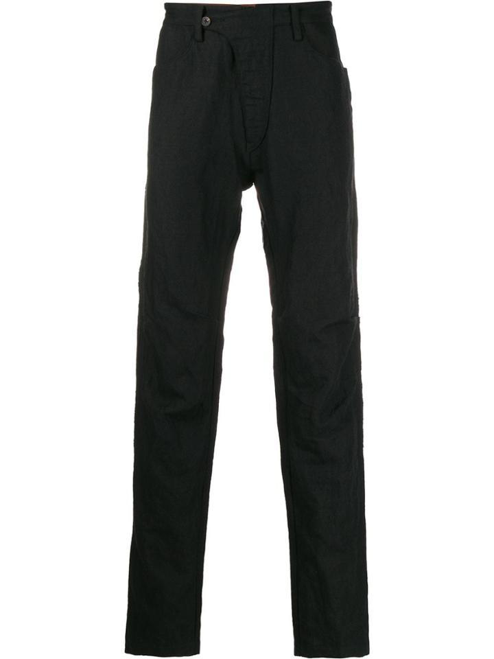 Ziggy Chen Plain Regular Trousers - Black