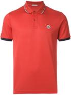 Moncler Logo Polo Shirt, Men's, Size: L, Red, Cotton