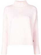 Yves Salomon Fur Elbow Patch Sweater - Pink