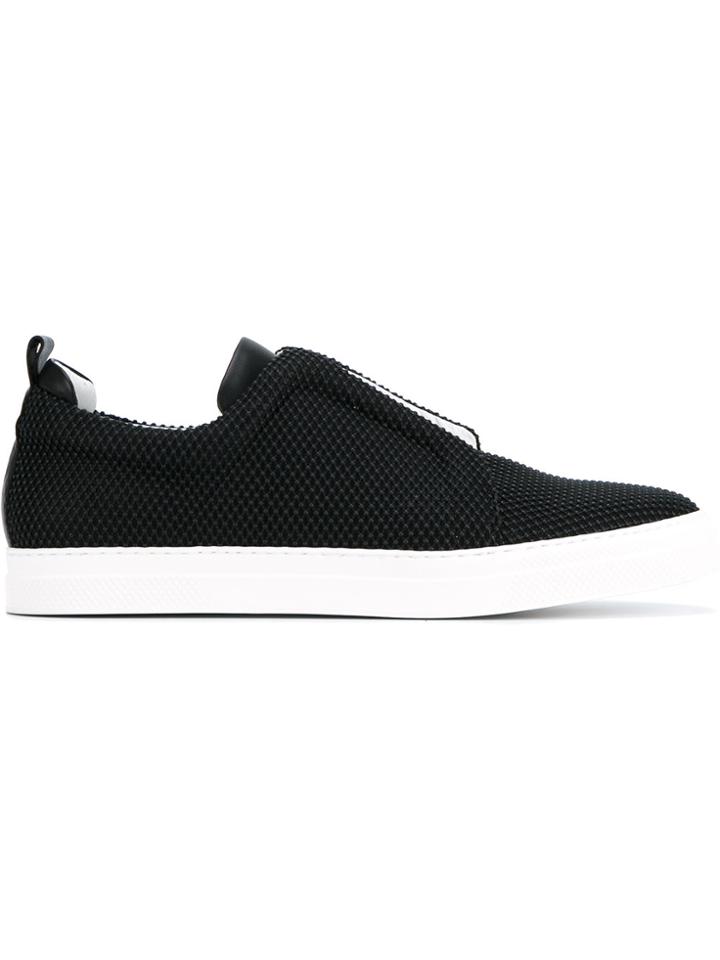Pierre Hardy Black Textured Slider Sneakers