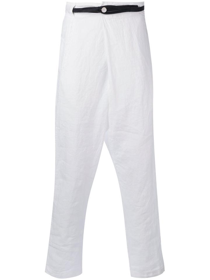 Transit - Straight Trousers - Men - Linen/flax - S, White, Linen/flax
