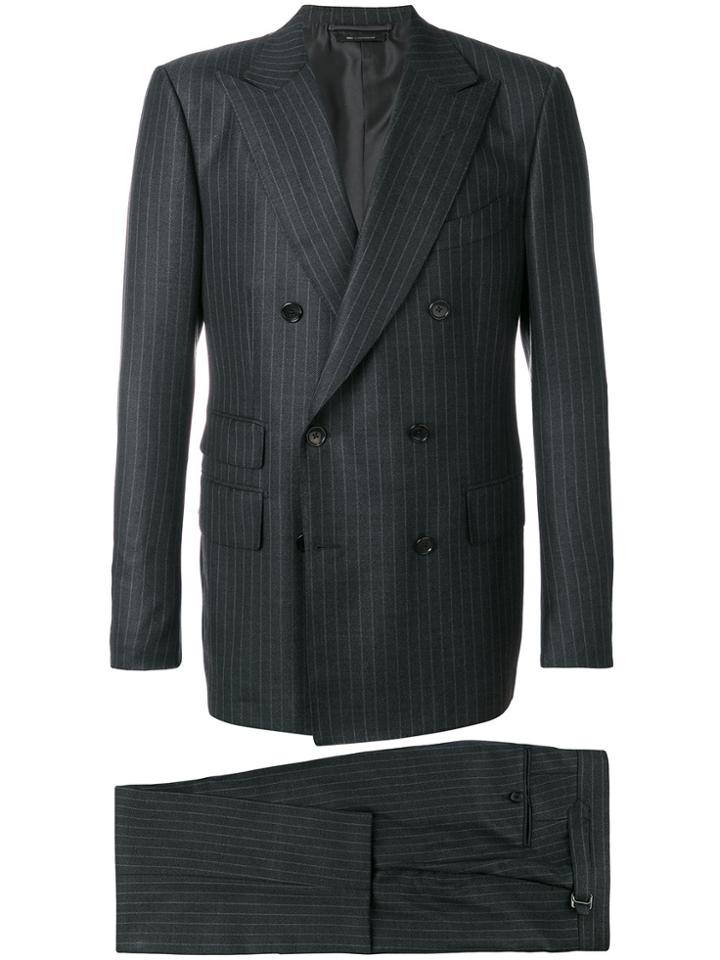 Tom Ford Pinstripe Two Piece Suit - Grey