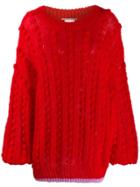 Marco De Vincenzo Ball Knit Jumper - Red