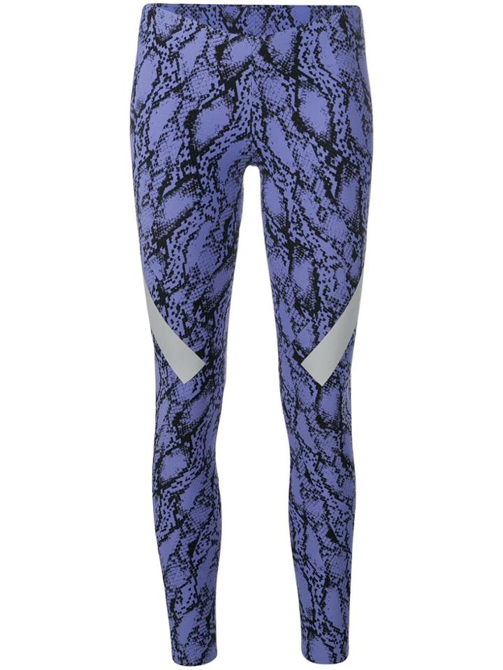 Adidas By Stella Mccartney Snake Print Leggings - Purple