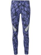 Adidas By Stella Mccartney Snake Print Leggings - Purple