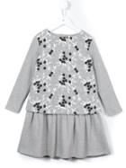 Charabia Floral Knit Dress, Girl's, Size: 12 Yrs, Grey