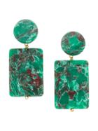 Lele Sadoughi Keepsake Stone Earrings - Green