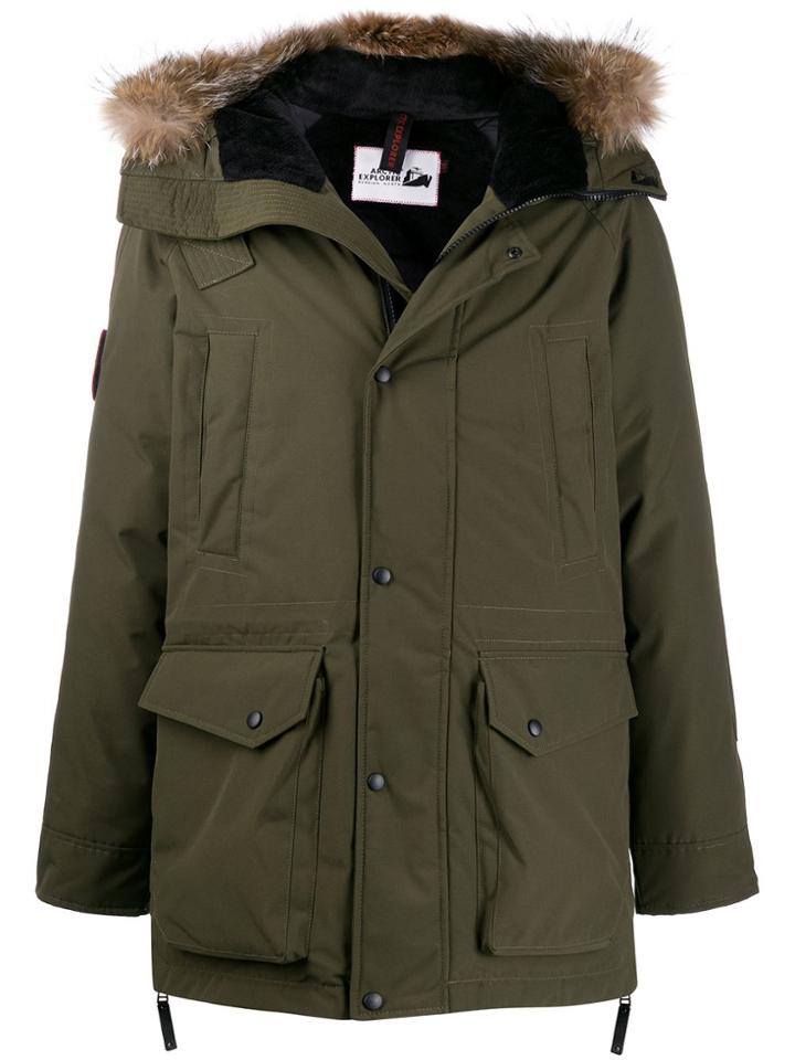 Arctic Explorer Fur Trimmed Hood Parka - Green