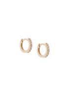 Astley Clarke Mini Halo Diamond Hoop Earrings - Metallic