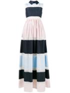 Huishan Zhang - Sleeveless Printed Lace Gown - Women - Silk/cotton/nylon/polyester - 8, Blue, Silk/cotton/nylon/polyester