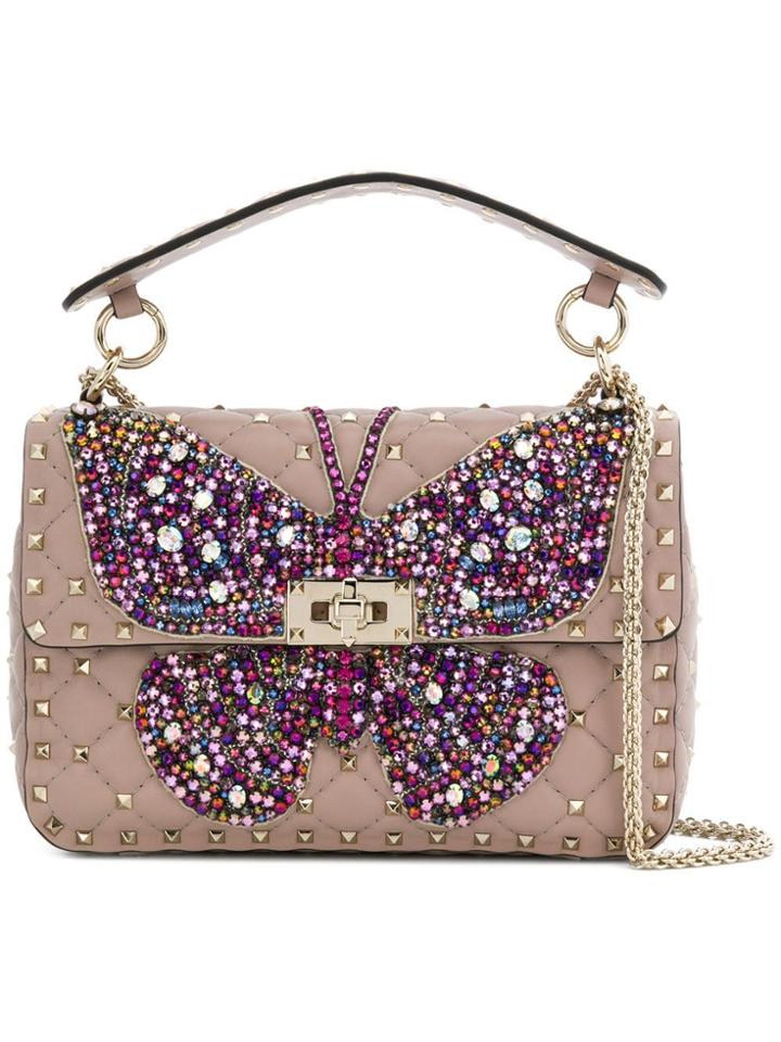 Valentino Rockstud Spike. It Medium Bag - Neutrals