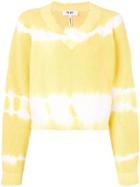 Msgm Tie-dye V-neck Sweater - Yellow