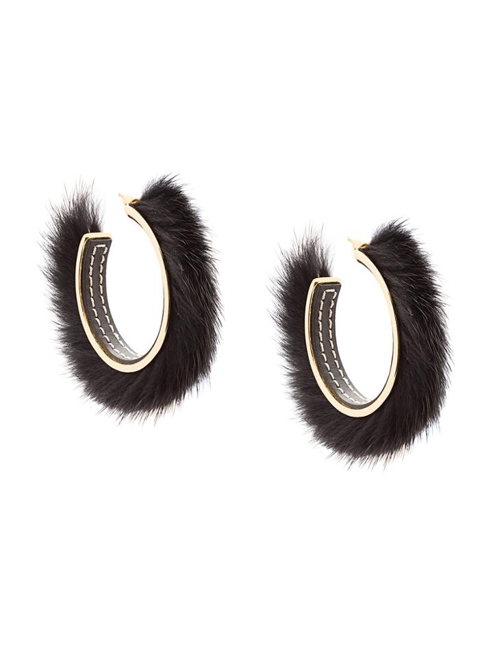 Marni Trim Hoop Earrings - Black