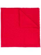 Fabiana Filippi Monogram Print Scarf - Red