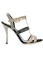 Dolce & Gabbana Logo Strap Sandals - Nude & Neutrals