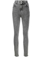 J Brand High Waisted Skinny Jeans - Grey