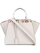 Fendi 3jours Tote With Studs - Nude & Neutrals