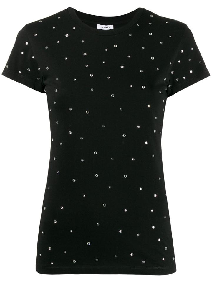 P.a.r.o.s.h. Crystal Studded T-shirt - Black