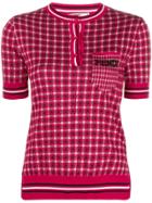 Fendi Crew Neck Polo Shirt - Red