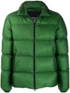 Herno Front Zip Padded Coat - Green