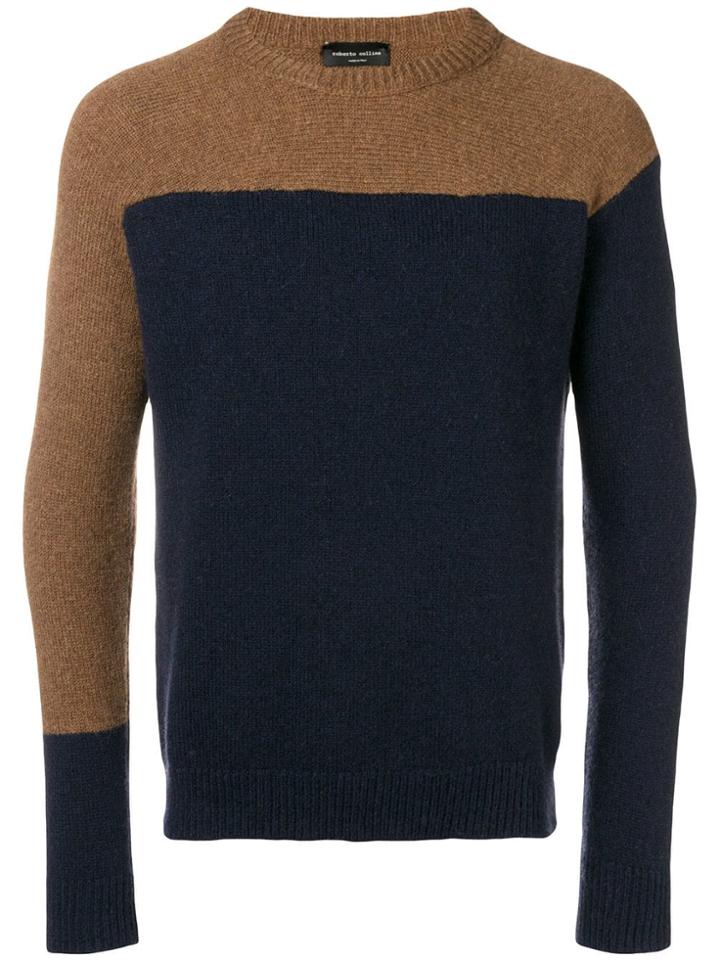 Roberto Collina Colour Block Sweater - Blue