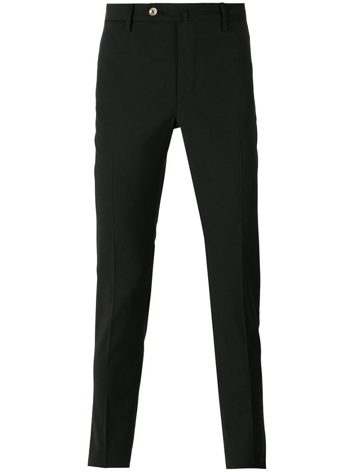 Pt01 - Tailored Trousers - Men - Polyester/spandex/elastane/wool - 54, Black, Polyester/spandex/elastane/wool