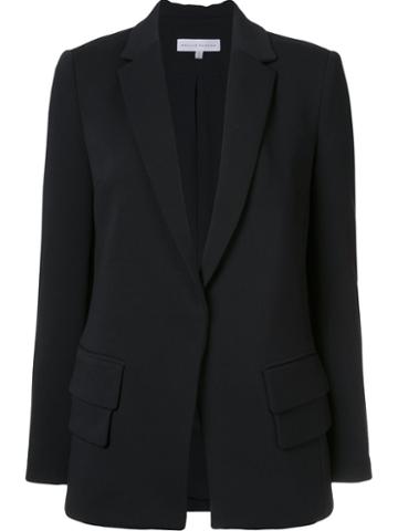 Nellie Partow 'mabel' Jacket, Women's, Size: 6, Black, Silk/spandex/elastane/virgin Wool/meryl
