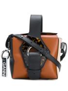 Ganni Logo Leather Bag - Brown