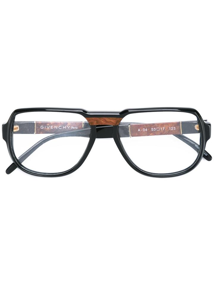 Givenchy Vintage Aviator Optical Glasses, Black