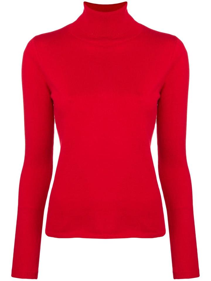 Allude Turtleneck Sweater - Red
