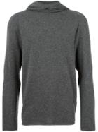 Calvin Klein Collection V-neck Hoodie, Men's, Size: Small, Grey, Cashmere