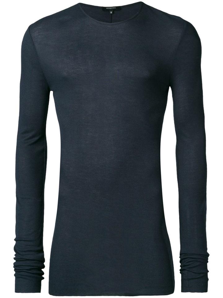 Unconditional Fine Knit Rib Sweater - Blue