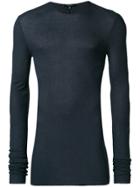Unconditional Fine Knit Rib Sweater - Blue