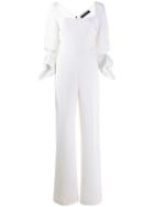 Roland Mouret Ruffled Cuff Jumpsuit - White