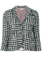 Thom Browne Prince Of Wales Eyelash Sport Coat - Black