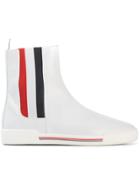 Thom Browne Tri-stripe Chelsea Boots - White