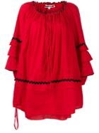 Mcq Alexander Mcqueen Short Ruffled Dress - Red