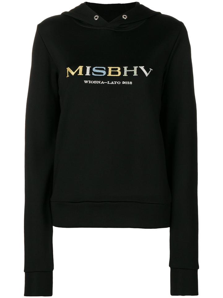 Misbhv Logo Print Hoodie - Black