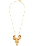 Red Valentino Wolf Head Necklace - Metallic